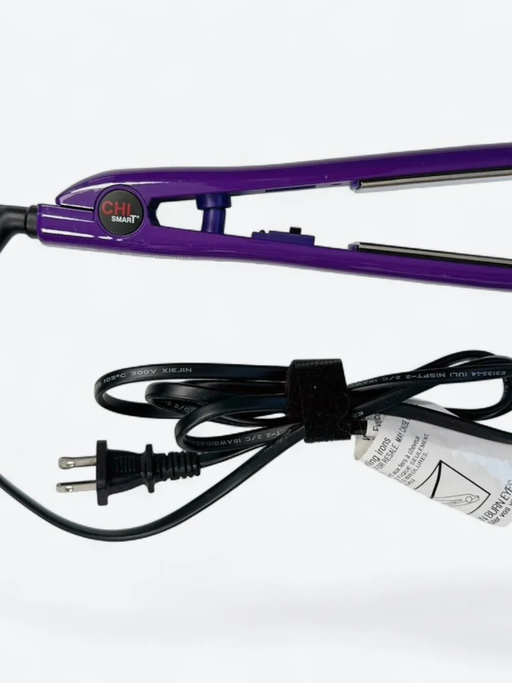 CHI Smart Mini Hair Flat Iron Purple Ceramic Dual Voltage Travel CS1186